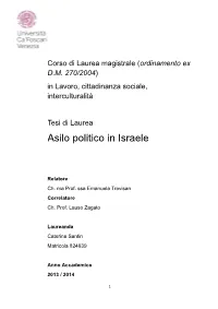 Asilo Politico in Israele