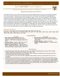 Bep History Fact Sheet