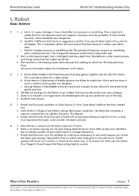 I-Robot Points for Understanding Answer