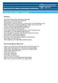 Improving the Water Environment Workshop