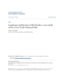 Landscape Architecture in El Salvador: a Case Study of the Cerro Verde