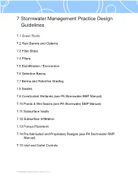 Philadelphia Stormwater Manual V2.1 Philadelphia Stormwater Manual V2.1 This Pageintentionallyleftblank Simplified Approach Design Criteria Rooftop Systems