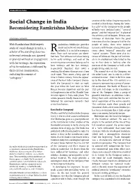 Reconsidering Ramkrishna Mukherjee of India Were “Political Unity,” “Assured Peace,” and the “Reign of Law” in Place of the Arbitrary Will of Despots