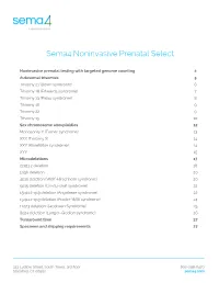 Sema4 Noninvasive Prenatal Select