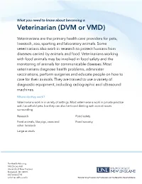 Veterinarian (DVM Or VMD)