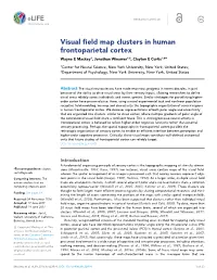 Visual Field Map Clusters in Human Frontoparietal Cortex Wayne E Mackey1, Jonathan Winawer1,2, Clayton E Curtis1,2*
