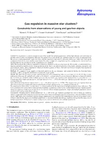 Gas Expulsion in Massive Star Clusters? Constraints from Observations of Young and Gas-Free Objects