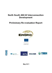 North South 400 Kv Interconnection Development Preliminary Re