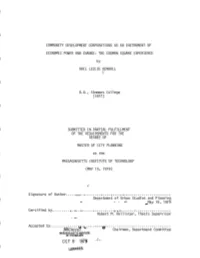 Oct 9 1979 -I- Libraries Community Development Corporations As an Instrument Of