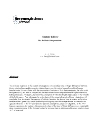 Sagnac Effect: the Ballistic Interpretation