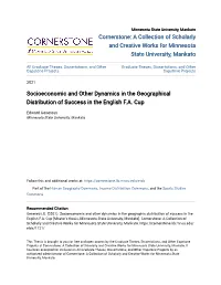 Socioeconomic and Other Dynamics in the Geographical Distribution of Success in the English F.A. Cup