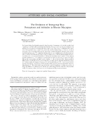 The Evolution of Intergroup Bias: Perceptions and Attitudes in Rhesus Macaques