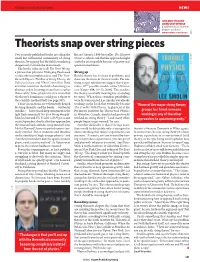 Theorists Snap Over String Pieces