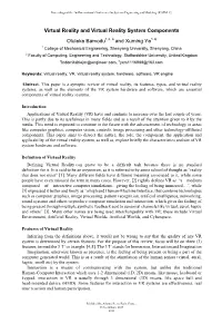 Virtual Reality and Virtual Reality System Components Oluleke