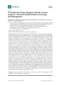 A Portable Real-Time Ringdown Breath Acetone Analyzer: Toward Potential Diabetic Screening and Management