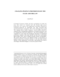 Changing People's Preferences by the State and the Law