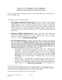 Civil Bench Trial Protocol (Remote Trials)