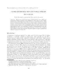CLOSED DENDROIDAL SETS and UNITAL OPERADS Introduction