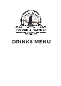 Drinks Menu Beer on Tap