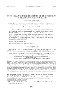 Four Heavy-Ion Experiments at the Cern-Sps — a Trip Down Memory Lane∗