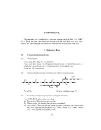 FUMONISIN B1 1. Exposure Data