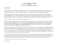 Government Open Source Policies July 2008 Center for Strategic and International Studies
