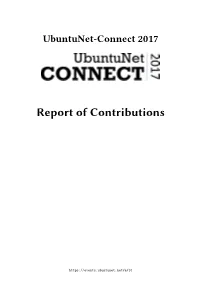 Report of Contributions