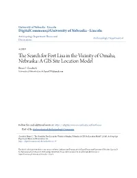 The Search for Fort Lisa in the Vicinity of Omaha, Nebraska: a Gis Site Location Model
