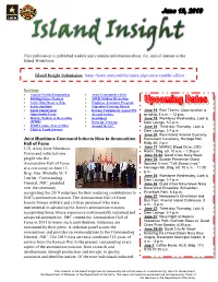 This Publication Is Published Weekly and Contains Information About, For, and of Interest to the Island Workforce