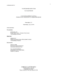 Uncorrected Transcript