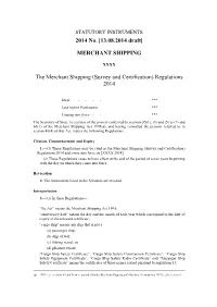 [13.08.2014 Draft] MERCHANT SHIPPING