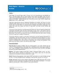 Gedo Region – Situation Analysis