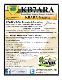 KBARA's D-Star Repeater Information
