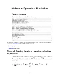 Molecular Dynamics Simulation