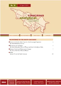 No. 15: the Internet in the South Caucasus