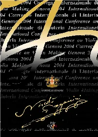 PA GA NI NI Atti Del Convegno Internazionale Di Liuteria - Minutes of the International Conference on Violin Making