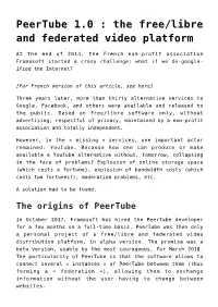 Peertube 1.0&#160;: the Free/Libre and Federated Video