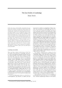 The East Fields of Cambridge Mary Hesse