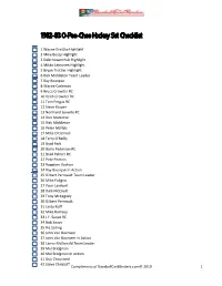 1982-83 O-Pee-Chee Hockey Set Checklist