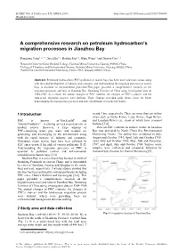 A Comprehensive Research on Petroleum Hydrocarbon's Migration
