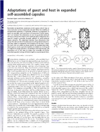 Adaptations of Guest and Host in Expanded Self-Assembled Capsules