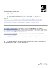 An Introduction to the Ising Model Barry A. Cipra the American