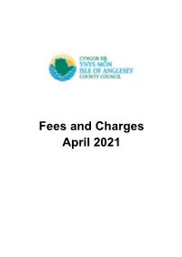 Fees and Charges April 2021