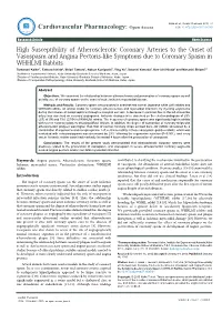 High Susceptibility of Atherosclerotic Coronary Arteries to the Onset Of