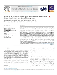 Impact of Hepatitis B Virus Infection on HIV Response to Antiretroviral