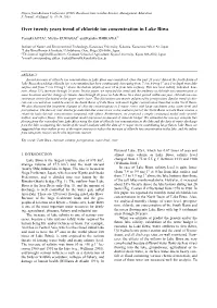 Over Twenty Years Trend of Chloride Ion Concentration in Lake Biwa