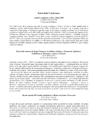 Sunti Delle Conferenze