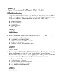 Test Bank for Chapter 5: Extensions and Modifications of Basic Principles