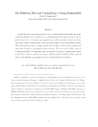 The Deflation Bias and Committing to Being Irresponsible