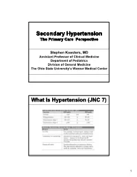 What Is Secondary Hypertension?